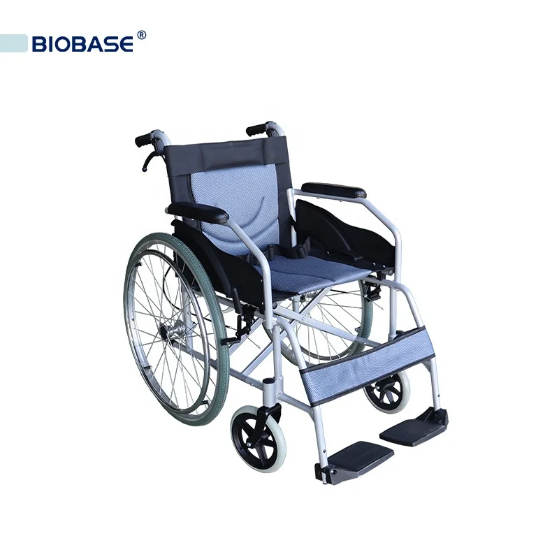 BIOBASE Manual Wheelchair lightweight portable folding wheel chair for the elderly or disabled