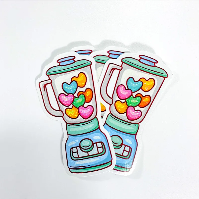 Custom Laser Cut Holographic Hologram Sticker Sheet Self-adhesive Heat Resistant Label Stickers