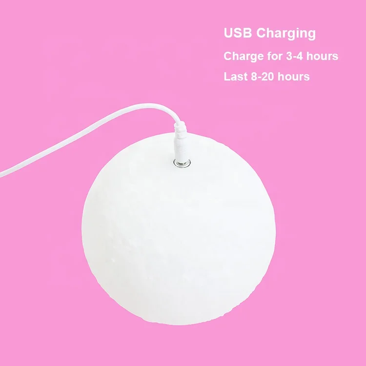 Rechargeable table ball mood lunar led night light 3d print moon lamp