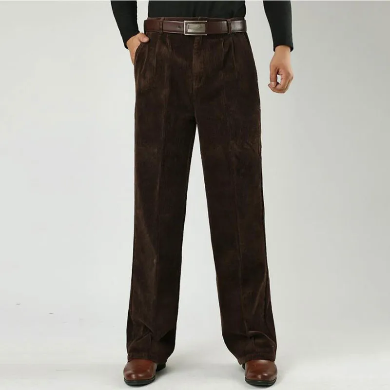 Custom Straight Leg Casual Winter High Waisted Cargo Men Corduroy Pants