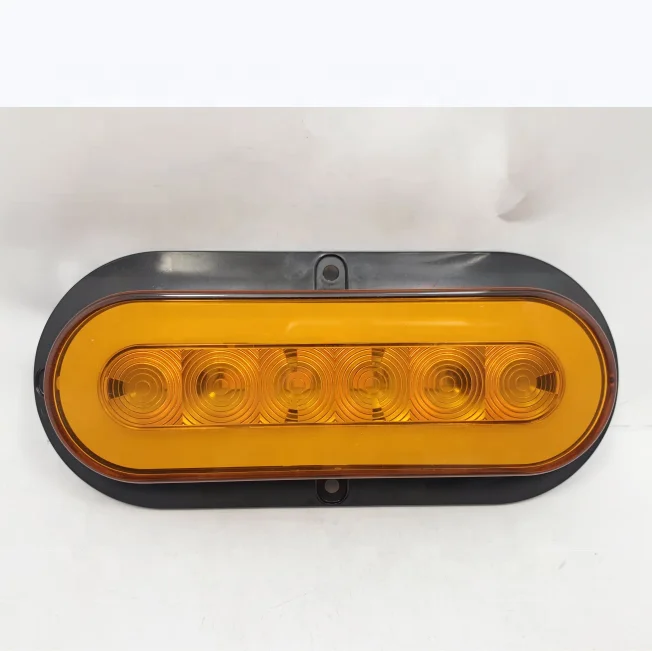 Waterproof 6inch pval sealed stop turn tail brake marker led truck trailer light kit w/grommet plug, mounting brackets