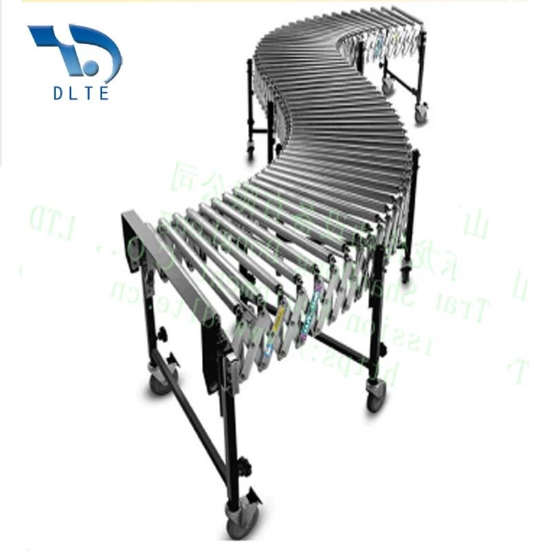 Extendable Flexible Roller Conveyor With Power