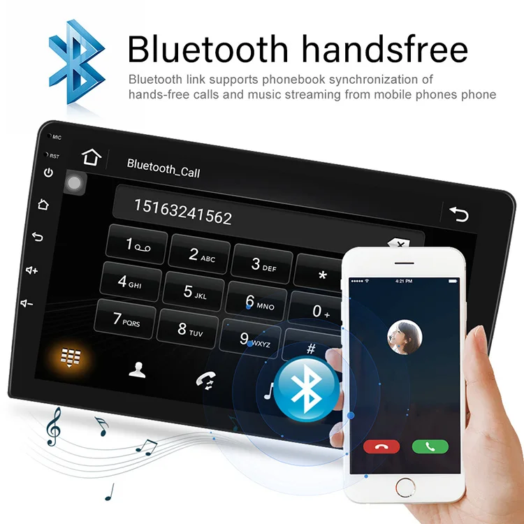 2 Din BT Carplay Wifi Android Car Navigation Rear View Camera GPS Stereo Car Radio For TOYOTA Fortuner Hilux 2016 2017 2018 2019
