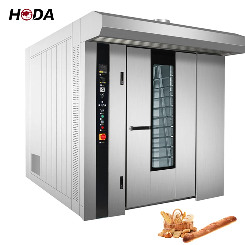 CE Professional small mini electric 8 12 16 tray rotary oven for bakery rack oven rotor 32 16 trays gas mini rotary oven price