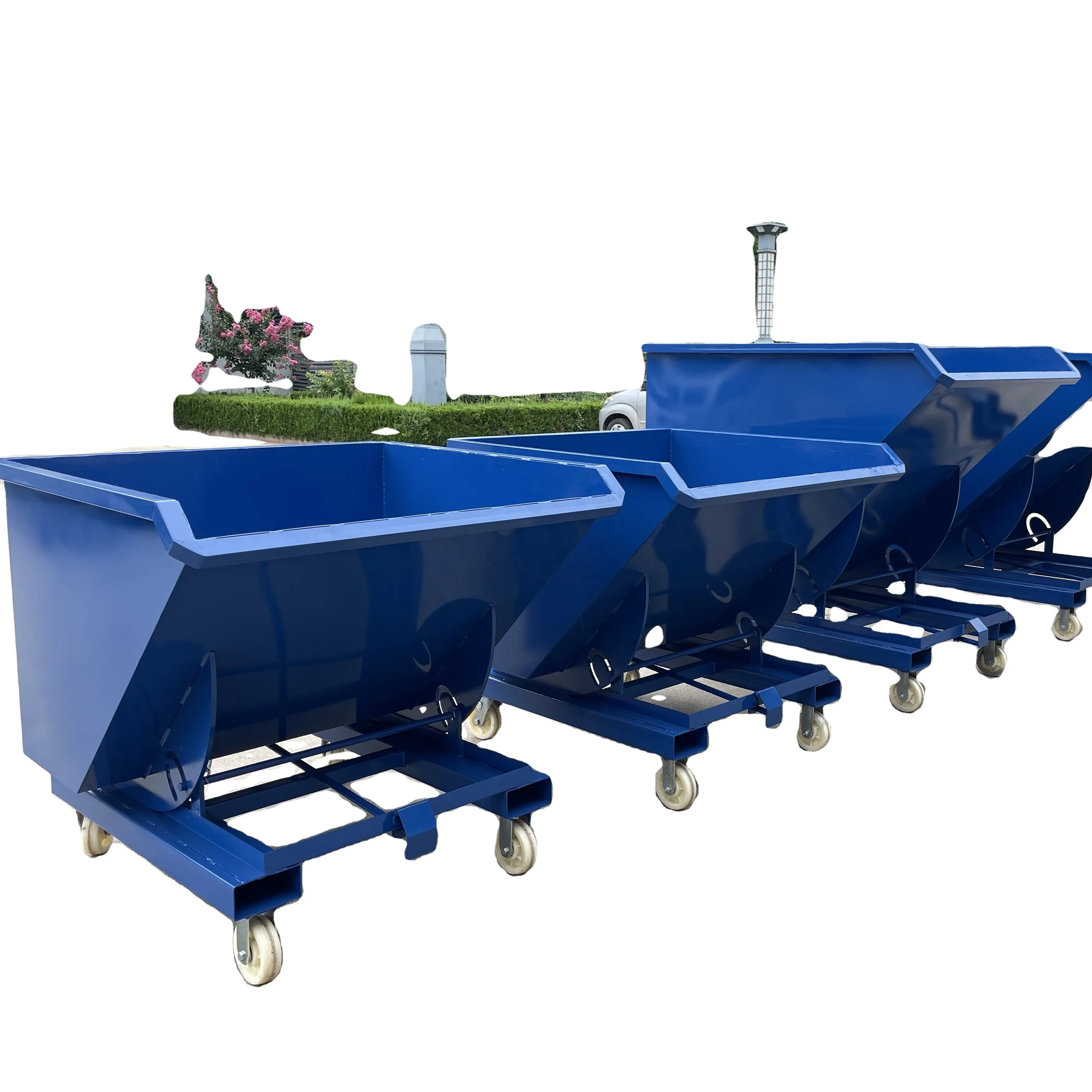 Waste Management Forklift Attachment Tipping Bin For Sale