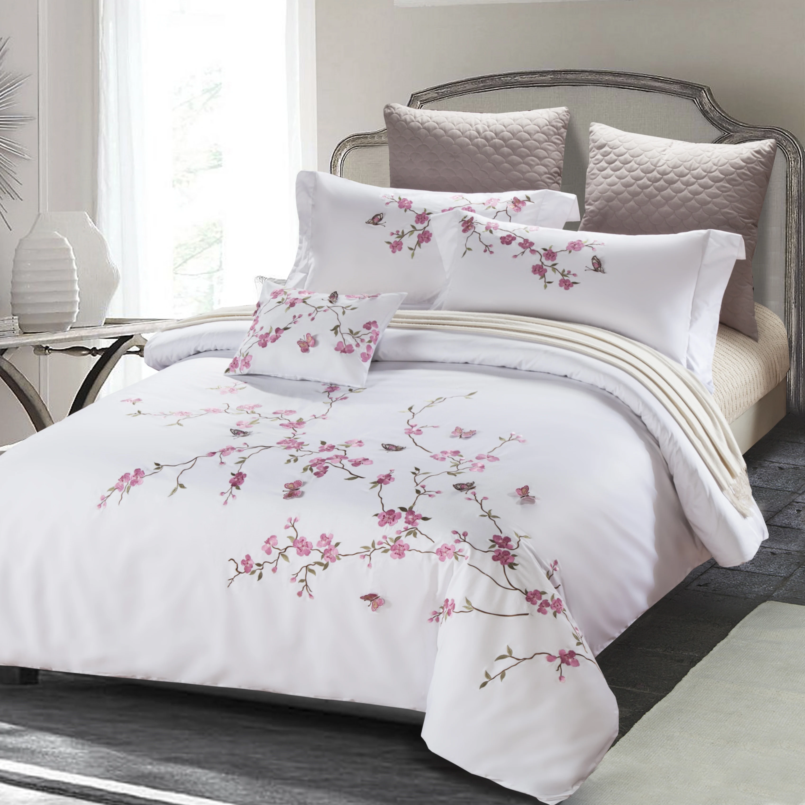 KOSMOS Bedding Embroidery Home Wholesale Microfiber Comforter Set