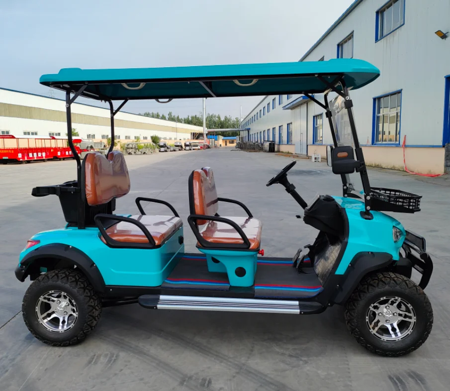 72 Volt Batteries New Customize Electric Golf Buggy Golf Cart Street Legal 4 Seater Golf Cart Grill Front With Headlights