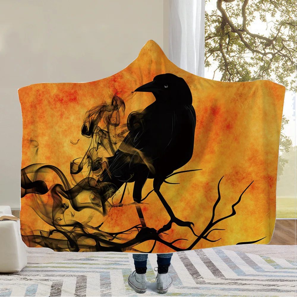 Christmas series top quality printed fleece waerable hoodie blanket oversize,hoodie blanket hoodie