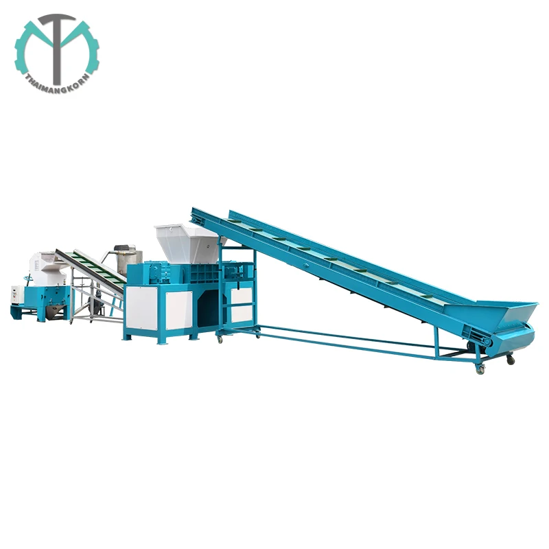 Used Car Motorcycle Tyre Plastic Recycling Machinery Waste Rubber Tires Crushing Double Shaft Shredder Machine For Sale