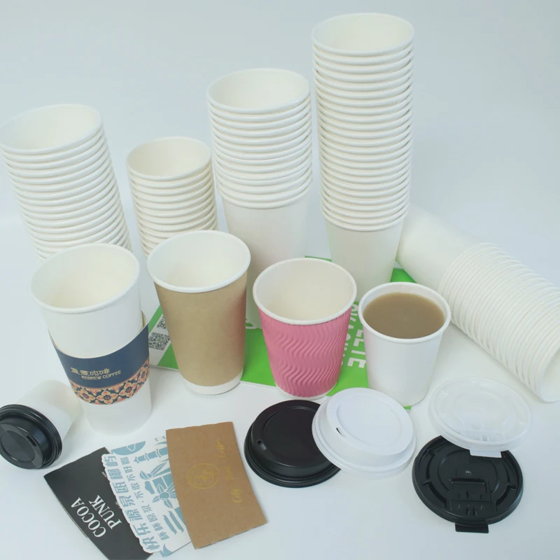 China biggest manufacturer disposable togo cup hot pla coffee 8oz paper cups with logo paper coffee
