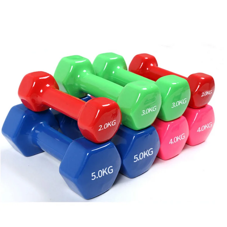 Free Weights 1-15lb/0.5kg-10kg Dumbbells Hand Weights Set Vinyl Coated Women Dumbbell for Home Gym Workouts Strength Training