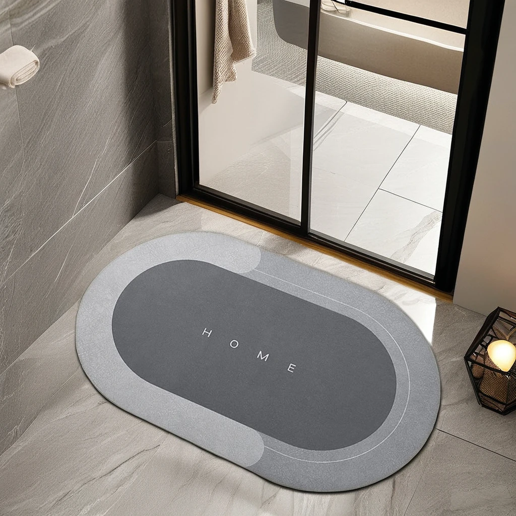 Super Absorbent Water Fast Dry Diatom Mud Flooring Rug Non-slip Carpet Bathroom Play Rubber Door Mat