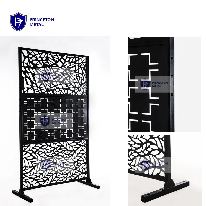 Princeton metal custom aluminum laser cutting decorative metal privacy laser cut screen fence panel screen