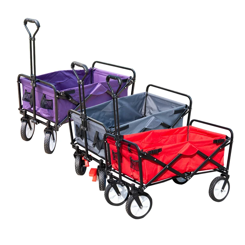 All Terrain Wagon Stroller Folding camping Wagon Foldable Roof Handcart Foldable Transport utility Wagon Folding For Beach