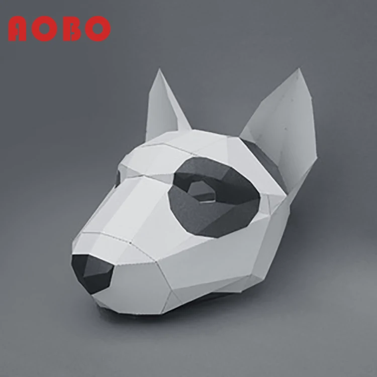  Недорогая Золотая одноразовая 3d маска для лица с животными сделай сам бумажный лист костюм вечеринки китайская голова животного Лев крутая цветная