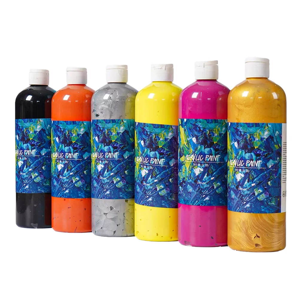 Hot Selling New product golden acrylic paint non-toxic painting en71 with single acrylic paints for paper and kids diy