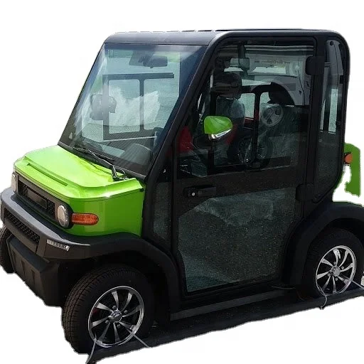 2 seat EEC approved street legal electric golf car with closed cabin and air conditioner cooler and heater Toyota AC controller