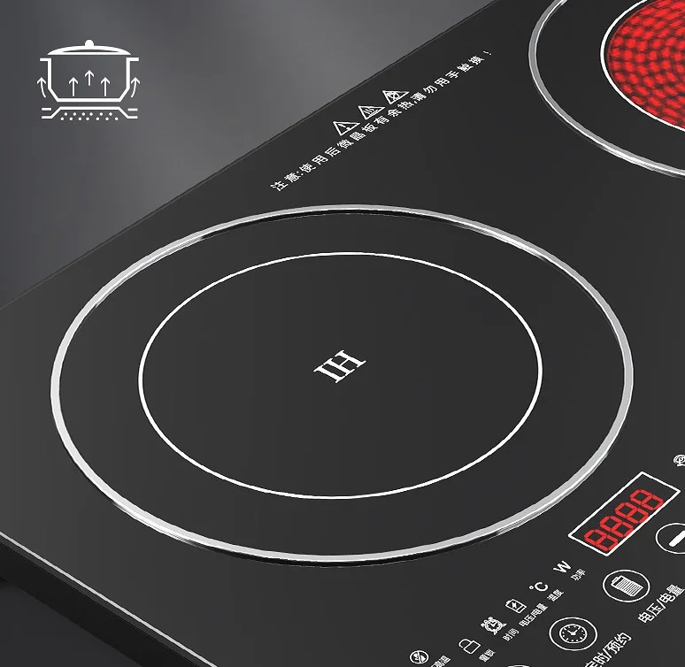 Factory Price Direct Kitchen Laser Cooker Infrared Induction Cooker 2 Burner Hot Sales