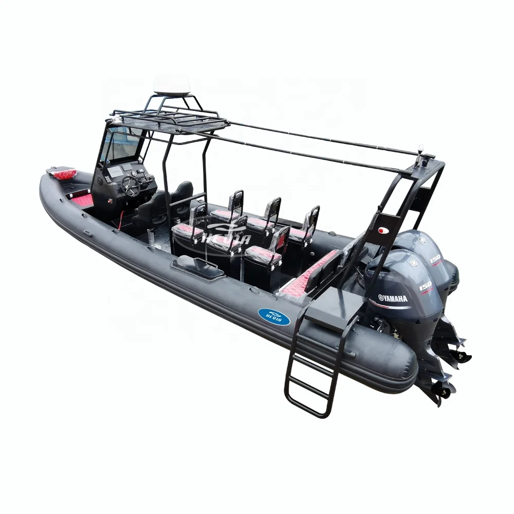 luxury yacht 25 foot 760cm inflatable aluminum rib boat made in China