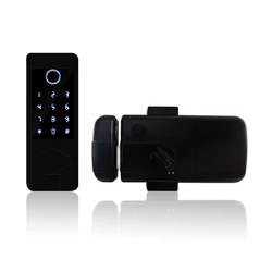 b3-15 TTLOCK APP WIFI fingerprint waterproof gate smart rim lock keypad, mechanical key, nfc door lock