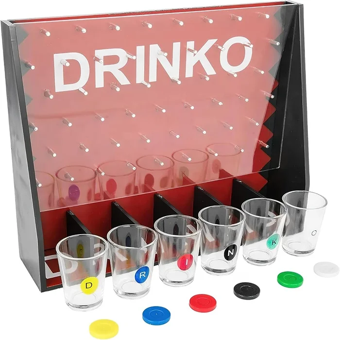 Drinking Game Fairly Odd Novelties DR INKO Social Shot Glass Party Game for Groups Couples Multicolor One Size1.5oz pub club