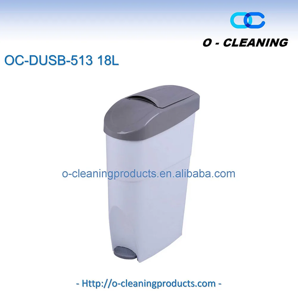 18Liter Hygiene Plastic Disposal Foot Pedal Sanitary Bin,Commercial Sorting Odorless Foot Operated Pedal Dustbin Waste Bin