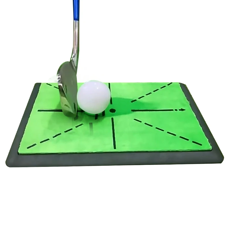 Non-Slip Backing Golf Rubber Mat Mini Golf Portable Putting Practice Hitting Mat Velvet Golf Mats
