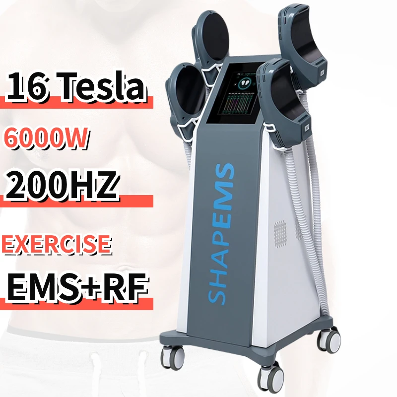 2024 Tesla NEO RF EMS Max Emslim Body Sculpting Muscle Building 4 Handle Zero Ems Slim Sculpt Machine Muscle Stimulator