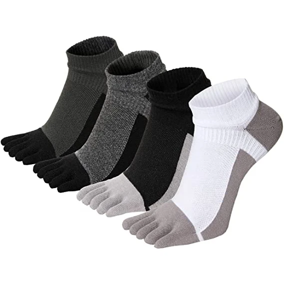 Wholesale custom logo 5 toe sock cotton five toe socks five finger socks