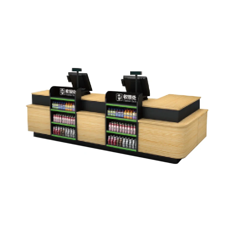 Classic Style Customized Supermarket Cashier Cash Desk Checkout Counter Convenience Store Cashier