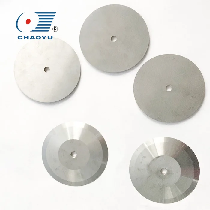 K30 tungsten cobalt guillotine blade yg15 tungsten carbide circle cutting knife