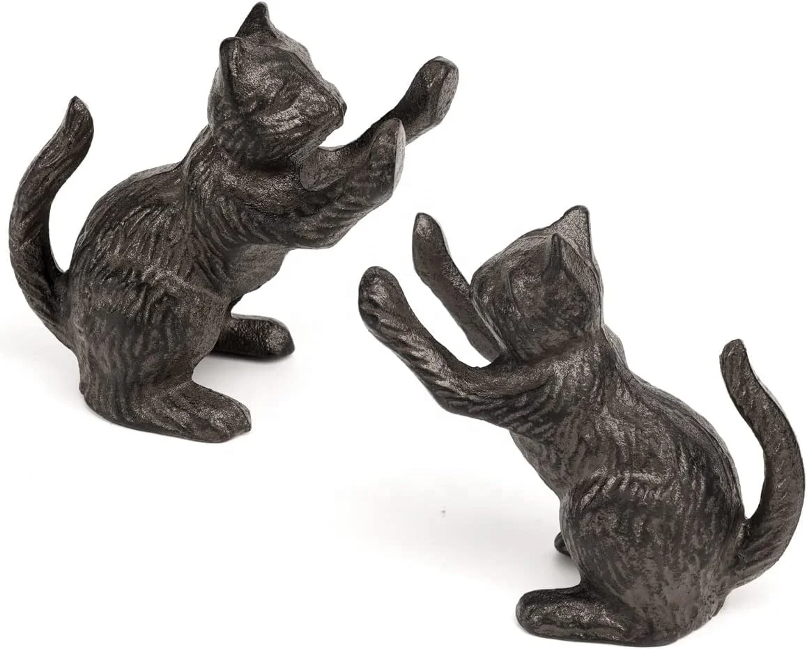 Home Decorative heavy duty cast iron door stopper bookend antique metal home decoration for office desk book shelf organizer