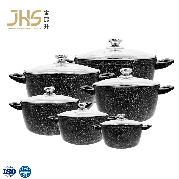 Antiadhesive pots Casserole de cuisine 5 pcs cookware aluminum nonstick cooking cookwar casserole caserol sets pot