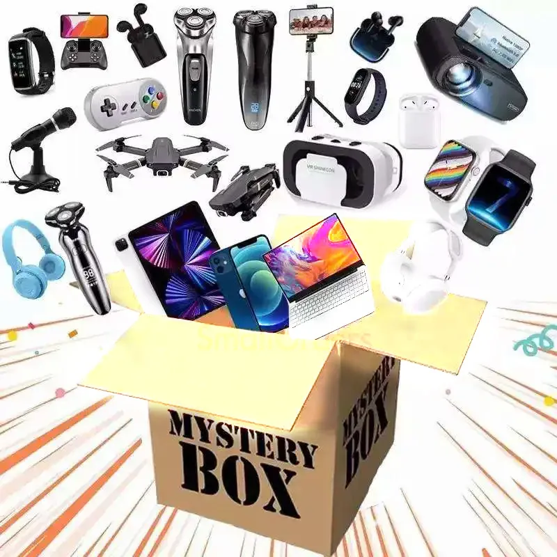 Amazon Mystery Box Toy Earphone Gaming Headphone Mobile Phone Mysterious Box Electronics For Iphone