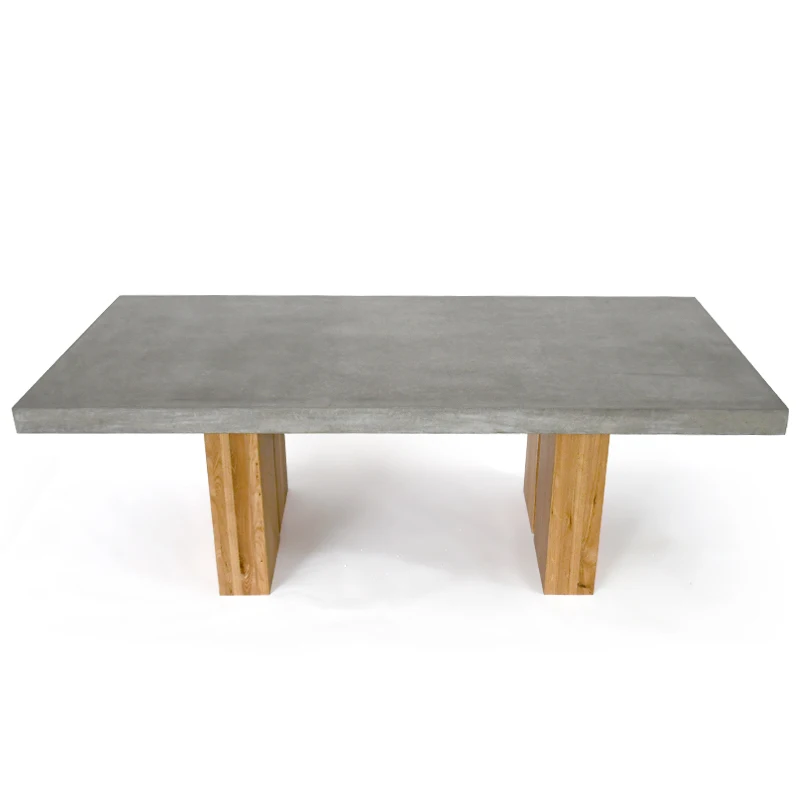 Luxury Hotel Nesting Rectangle Wooden Coffee Tables Top Tea Furniture Living Cement Concrete Modern Dining Table