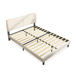 Factory Wholesales Wood Bed Frame Bedroom Furniture Simple Metal Upholstered Bed Frame