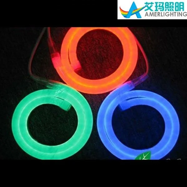 supper brightness 110v 220v color jacket flexible led neon in green color