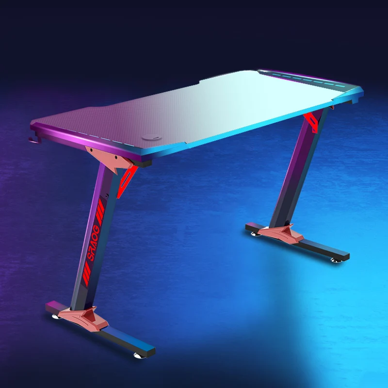 Белый игровой стол 2021 Горячая продажа Прямая поставка с фабрики RGB ПК офисный