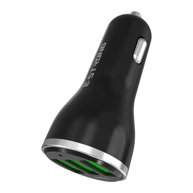 Hot sell wholesale 2.4A quick charging portable 3 usb fast car charger for mobile phone