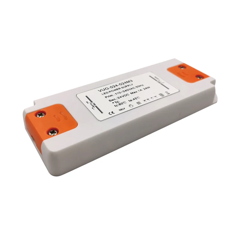 Ультратонкий светодиодный драйвер 24 Вт 1 усилитель класса 2 пластиковый корпус 120 В 240 до А источник питания saa ce certified