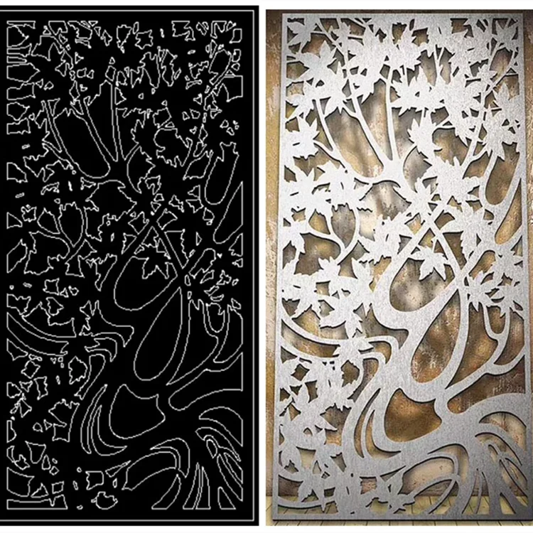 Modern custom stainless steel hot dip galvanized laser cut decor partition board