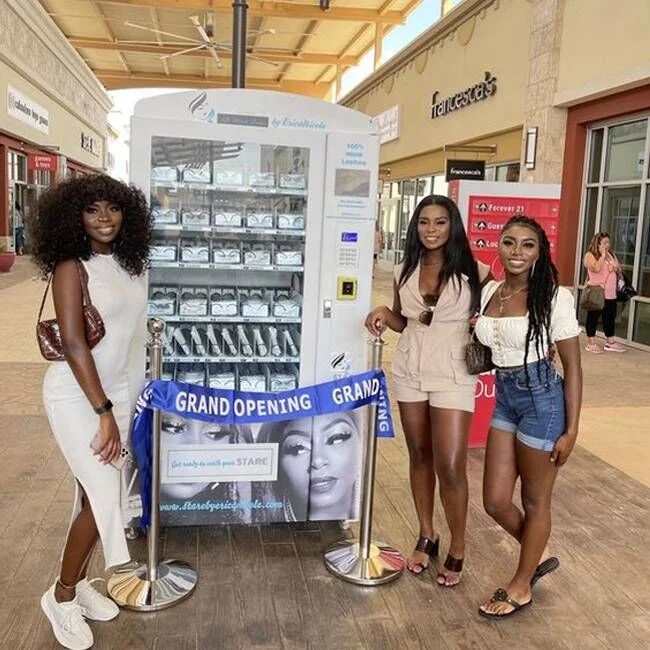 Mini eyelash vending machine touch screen wigs for black women vending machine
