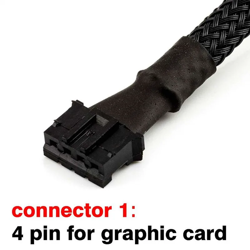 По индивидуальному заказу весь с двойной 4Pin GPU PWM Fan кабель адаптером для Графический