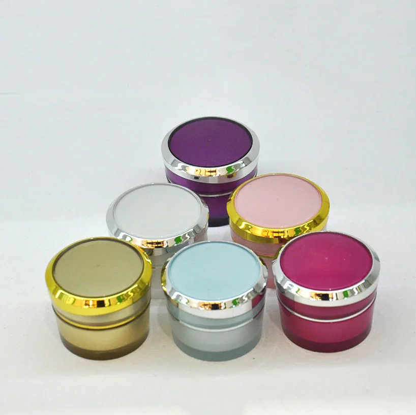 2g 5g 10g 15g 30g 50g Purple Acrylic Cosmetic Cream Jar Container for Nail Gel