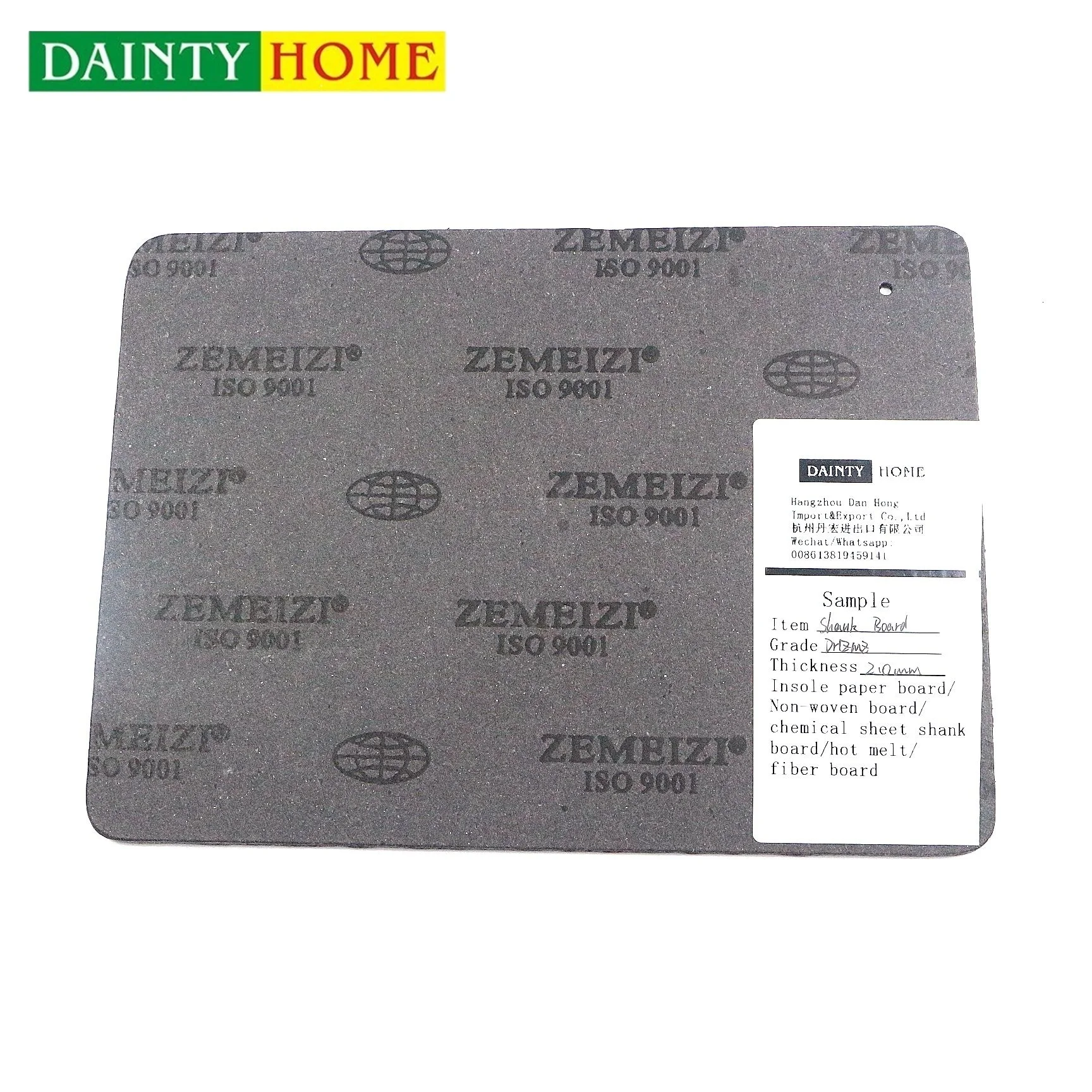 Manufacturer gray shank material board for shoe shank paper insole board shank board