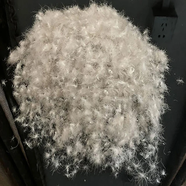 
90% washed grey duck down, 10% washed grey duck feather 