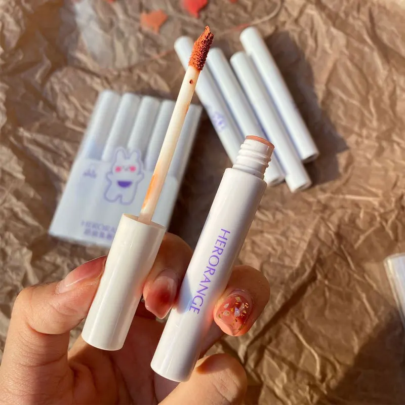 HERORANG 5pcs/set Lip Glaze Set Lipstick Velvet Matte Fashion White Matte Long-lasting Waterproof No Smudged