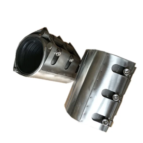 high quality stainless steel pipe sleeve repair couplings clamp for GAS,OIL,Steel,DI, CI, PE, PVC Pipe