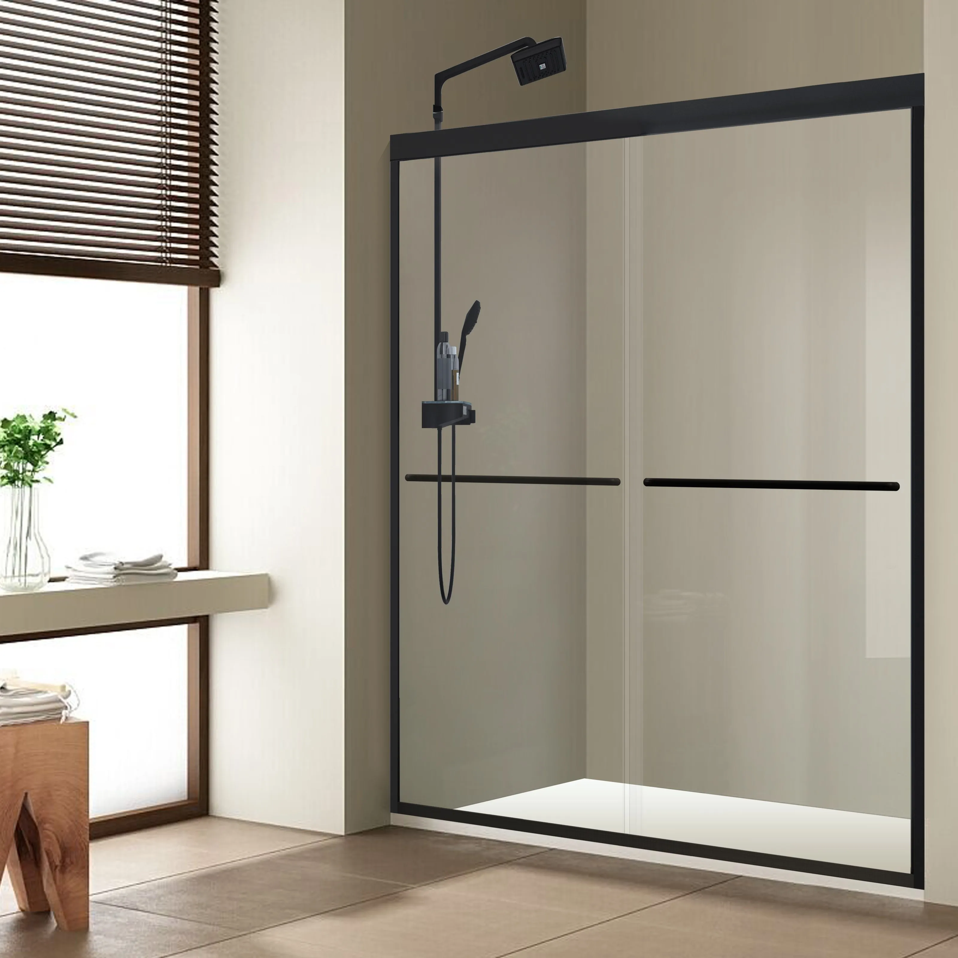 Frameless Sliding Doors China manufacturer  Sliding Tempered Clear Glass Bathroom Tempered Glass Cabin Bathroom Shower Door