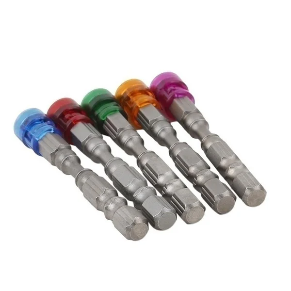 5 Pieces 65mm Single Head Magnetic Screwdriver Bit Anti-Slip Hex PH2 Electric Screw Driver Set